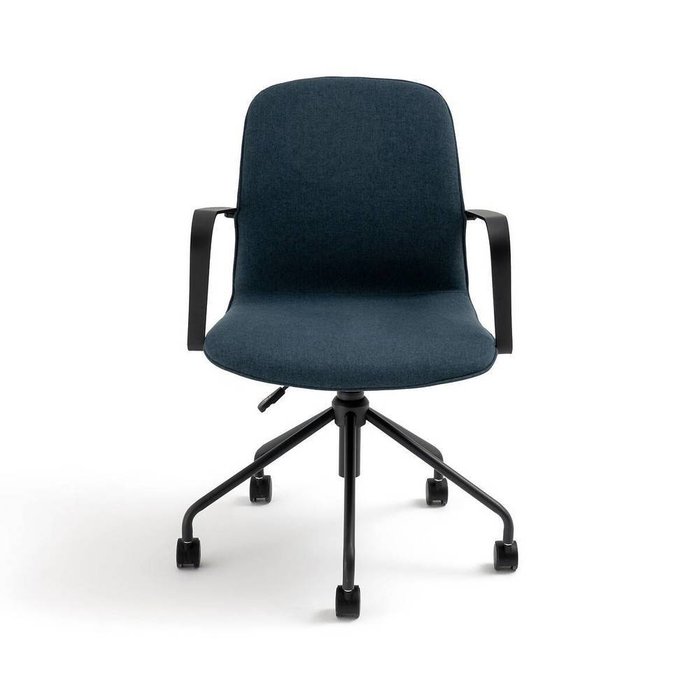 Кресло для письменного стола на колесиках Lyne темно-синего цвета - купить Офисные кресла по цене 18587.0