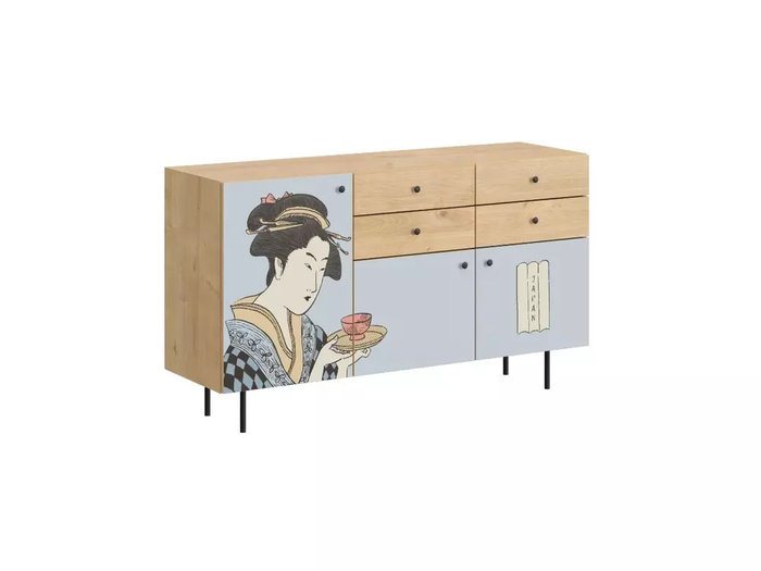 Комод Frida с принтом Onna не металлических ножках - купить Комоды по цене 49900.0 Комод Frida с принтом Onna не металлических ножках - купить Комоды по цене 49900.0