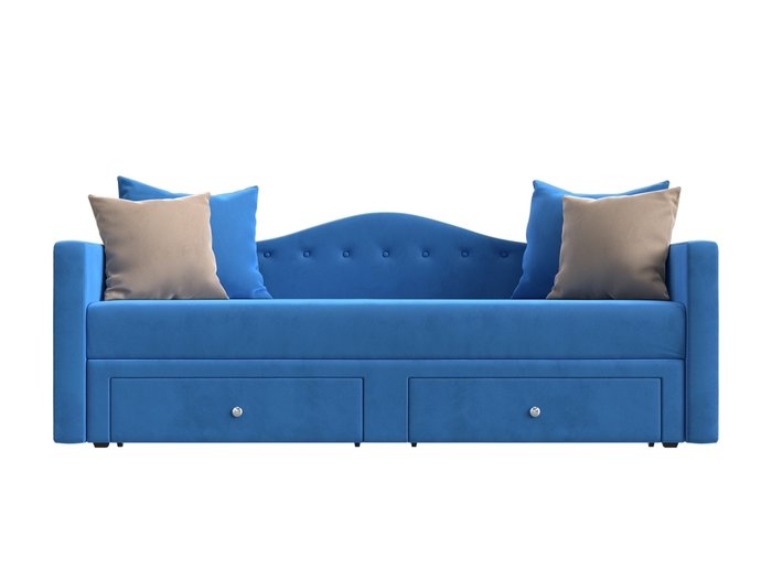 Детский прямой диван-кровать Дориан голубого цвета - купить Прямые диваны по цене 32999.0