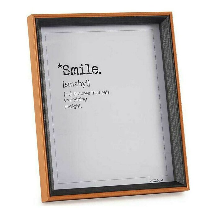 Фоторамка Чёрный Коричневый 22 x 27 x 3 cm Стеклянный Деревянный MDF