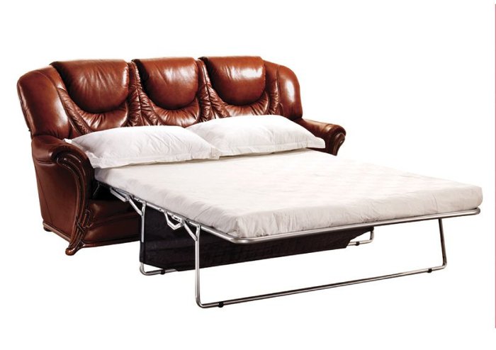 Диван-кровать кожаный - купить Прямые диваны по цене 127610.0