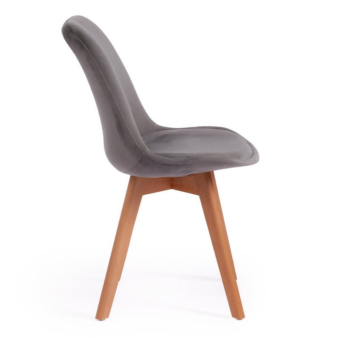Комплект из четырех стульев Tulip серого цвета - купить Обеденные стулья по цене 19560.0