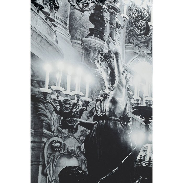 Картина Old Grand Hall 120х180 черно-белого цвета - лучшие Принты в INMYROOM