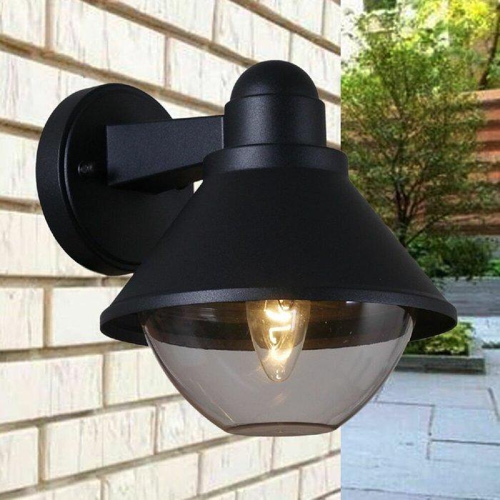 Уличный настенный светильник 08298-9.2-001SJ BK черного цвета - лучшие Настенные уличные светильники в INMYROOM