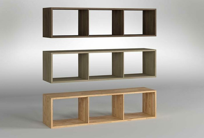 Полка настенная Cube Design светло-коричневого цвета - лучшие Полки в INMYROOM Полка настенная Cube Design светло-коричневого цвета - лучшие Полки в INMYROOM