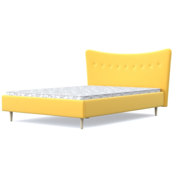 Кровать Финна 140x200 желтого цвета - лучшие Кровати для спальни в INMYROOM