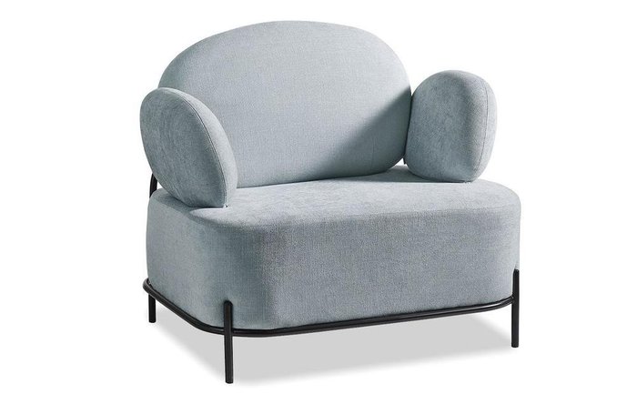 Кресло Coco серо-голубого цвета