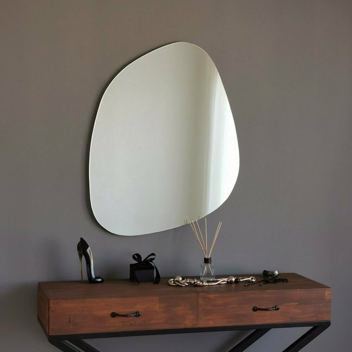 Настенное зеркало 58х75 с основанием белого цвета - лучшие Настенные зеркала в INMYROOM