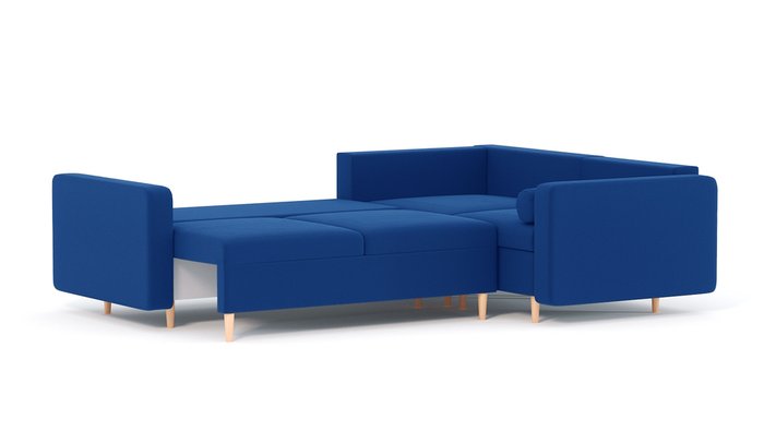 Угловой диван-кровать Палмер синего цвета - купить Угловые диваны по цене 68780.0