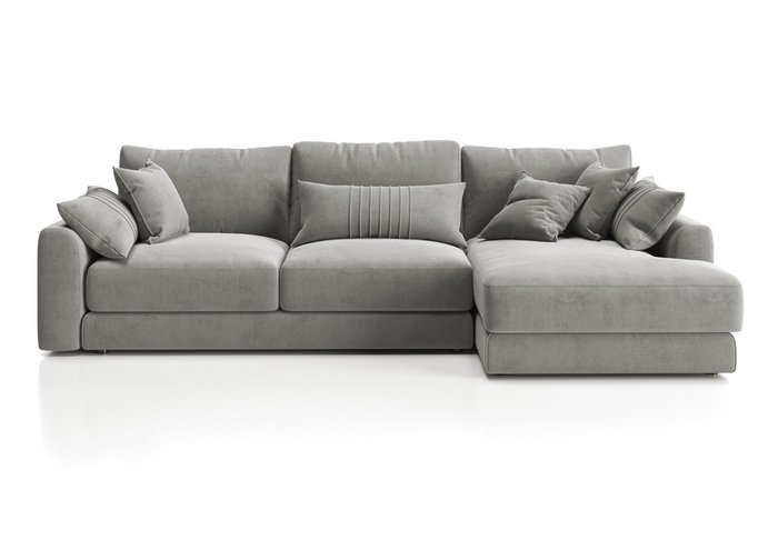 Угловой диван-кровать Шерлок с оттоманкой серого цвета - купить Угловые диваны по цене 195840.0