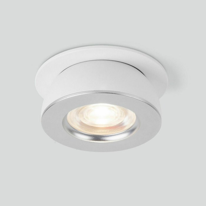 Встраиваемый точечный светодиодный светильник Pruno белый/серебро 25080/LED - купить Подвесные светильники по цене 1700.0