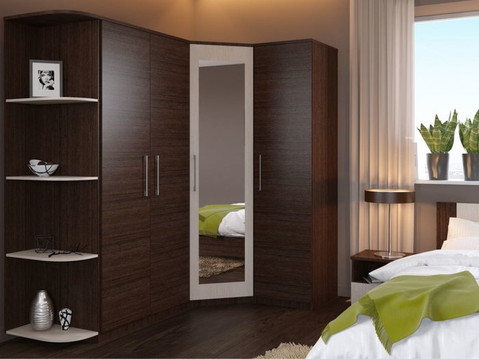 Спальня Аврора темно-коричневого цвета - лучшие Спальные гарнитуры в INMYROOM
