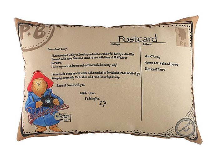 Подушка с принтом Paddington Postcard