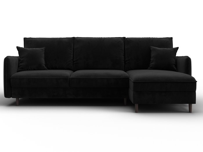 Угловой диван-кровать Лига-064 черного цвета - купить Угловые диваны по цене 93990 Угловой диван-кровать Лига-064 черного цвета - купить Угловые диваны по цене 93990