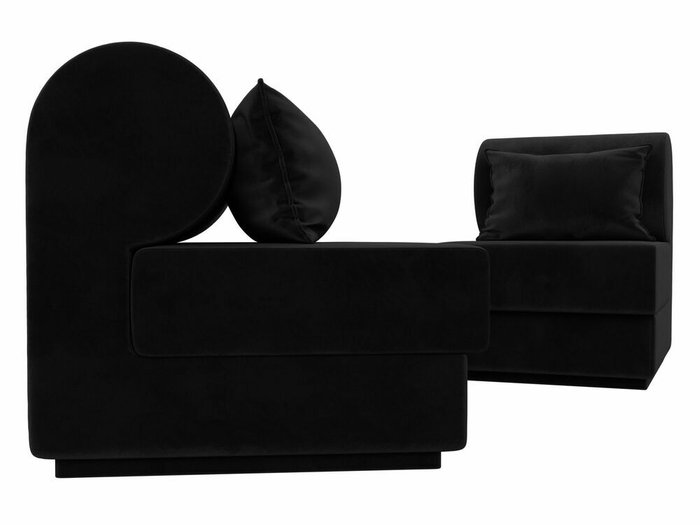 Набор из двух кресел Кипр черного цвета - лучшие Комплекты мягкой мебели в INMYROOM