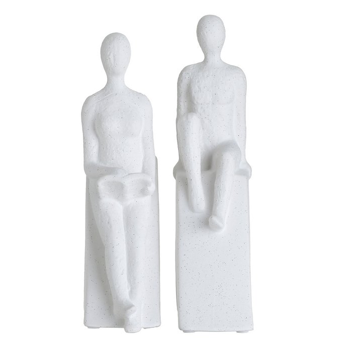 Набор из двух ограничителей для книг белого цвета - купить Фигуры и статуэтки по цене 7460.0