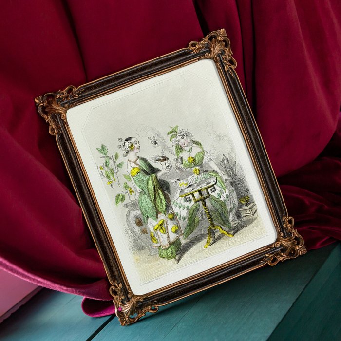 Картина Леди Чай и Кофейное дерево в раме Селин - купить Картины по цене 3100.0 Картина Леди Чай и Кофейное дерево в раме Селин - купить Картины по цене 3100.0