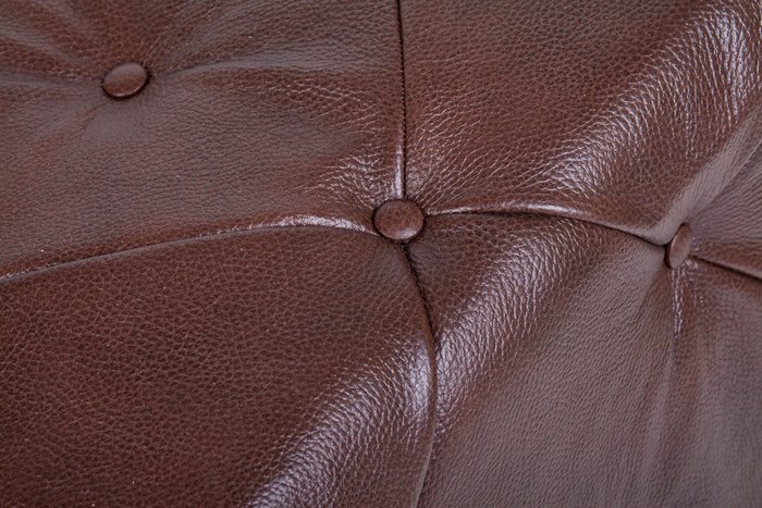 Пуф Amrit brown leather коричневого цвета - лучшие Пуфы в INMYROOM