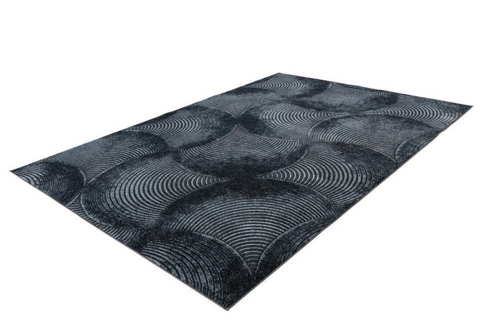 Рельефный ковер Greta Waves темно-серого цвета 200х290 - купить Ковры по цене 93830.0