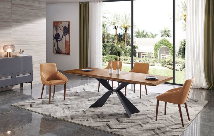 Стол раскладной Allure коричневого цвета - лучшие Обеденные столы в INMYROOM