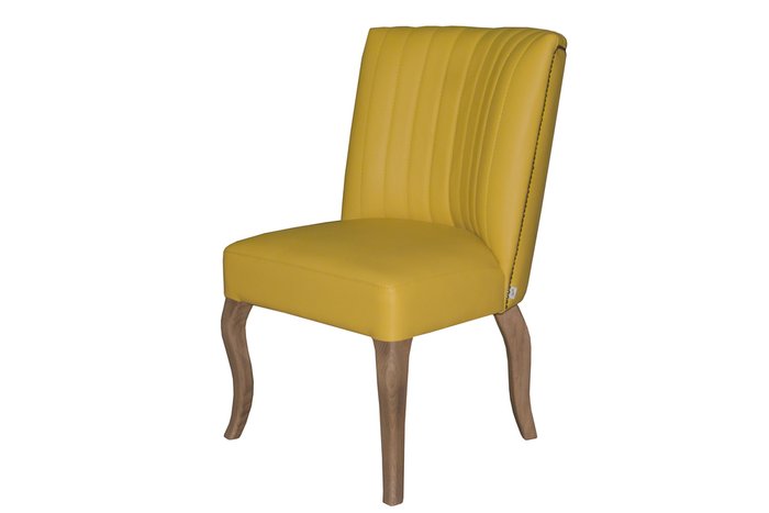 Мягкий стул Lega желтого цвета - купить Обеденные стулья по цене 36705.0