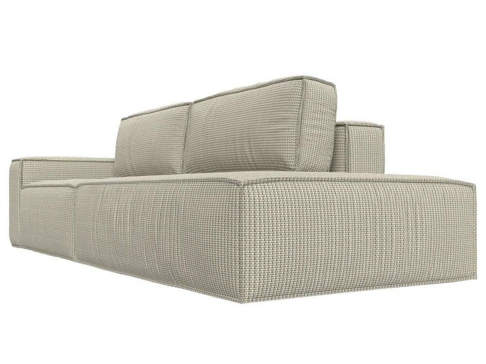 Прямой диван-кровать Прага модерн серо-бежевого цвета подлокотник слева - лучшие Прямые диваны в INMYROOM