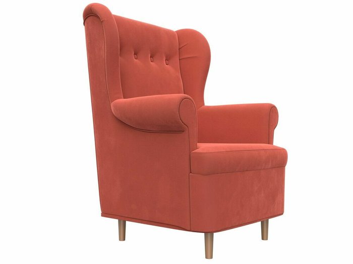 Кресло Торин кораллового цвета - лучшие Интерьерные кресла в INMYROOM