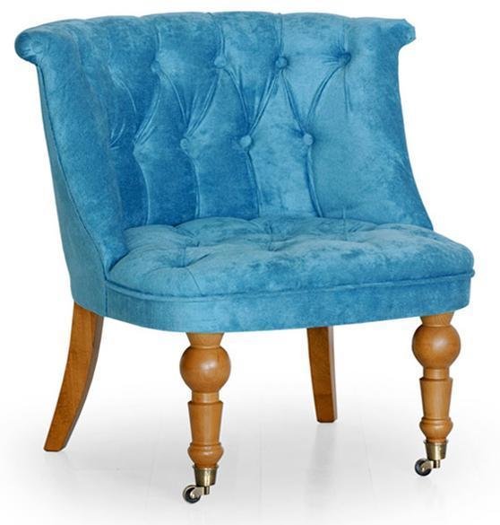 Кресло Мока Bouji Chair дизайн 1 голубого цвета