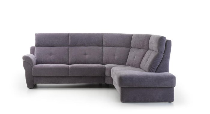 Угловой диван Ares серо-синего цвета - лучшие Угловые диваны в INMYROOM