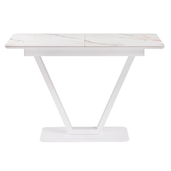 Раздвижной обеденный стол Бугун белого цвета - купить Обеденные столы по цене 34790.0