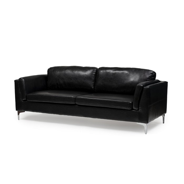 Прямой диван Kent черного цвета - купить Прямые диваны по цене 76300.0