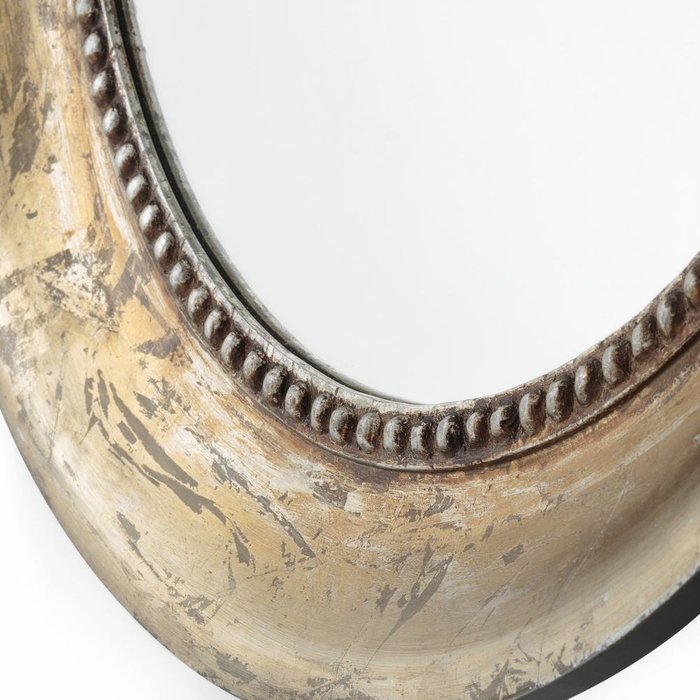 Настенное зеркало Afsan диаметр 60 золотистого цвета - лучшие Настенные зеркала в INMYROOM
