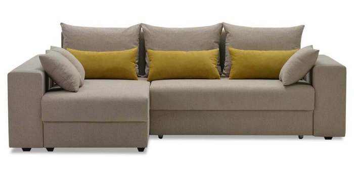 Угловой диван-кровать Майами темно-бежевого цвета - купить Угловые диваны по цене 50600.0