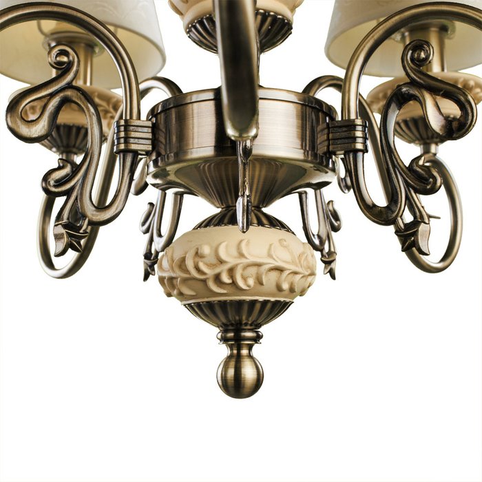 Подвесная люстра ARTE LAMP Ivory с бежевыми абажурами - лучшие Подвесные люстры в INMYROOM