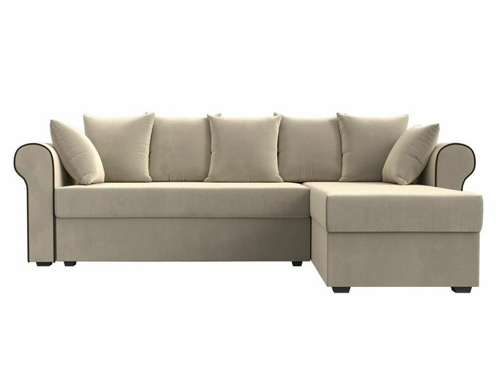 Угловой диван-кровать Рейн бежевого цвета правый угол - купить Угловые диваны по цене 33999.0