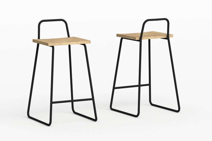 Барный стул Bauhaus белого цвета - купить Барные стулья по цене 8900.0