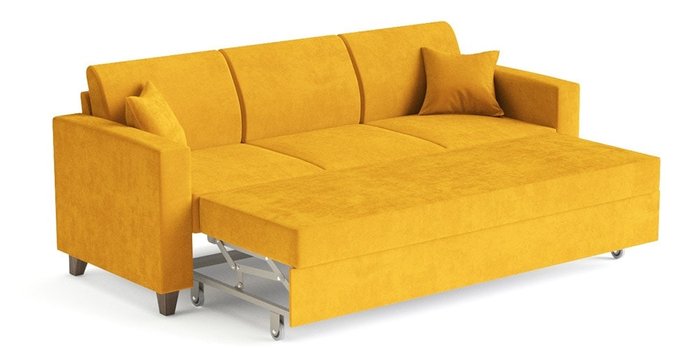 Диван-кровать Эмилио желтого цвета - купить Прямые диваны по цене 51625.0