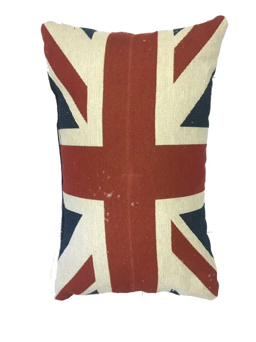 Подушка интерьерная Британский флаг из гобелена сине-красного цвета - купить Декоративные подушки по цене 5400.0