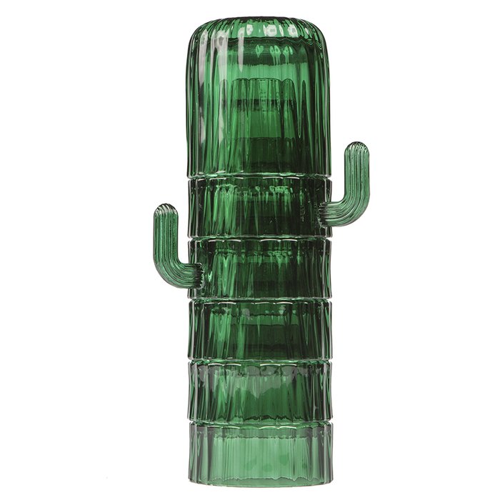 Набор из 6-ти стеклянных стаканов saguaro зеленый