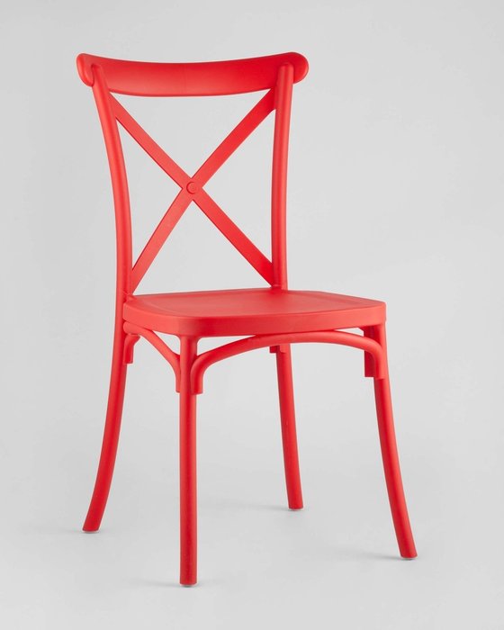 Стул Кроссбэк красного цвета - купить Обеденные стулья по цене 3990.0