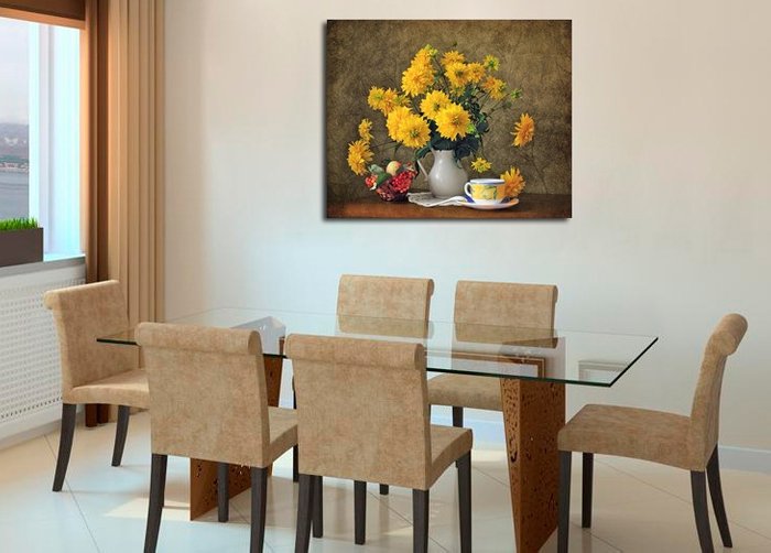 Дизайнерская картина на холсте: Желтые шары - купить Картины по цене 2890.0