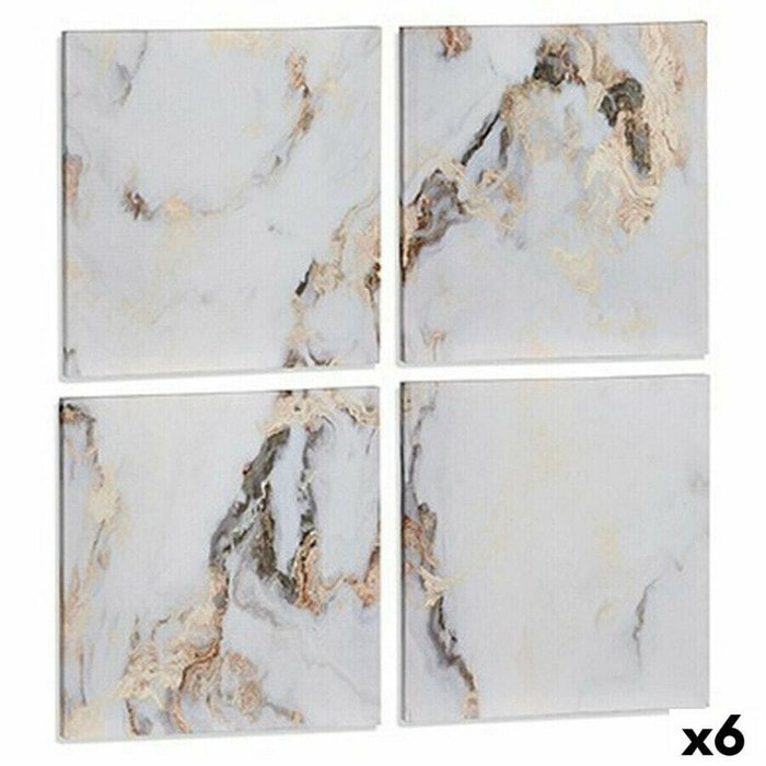 Полотно Мрамор Белый 35 x 7 x 35 cm (6 штук)