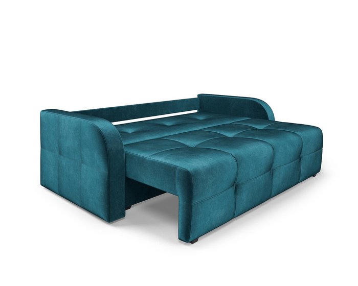 Прямой диван-кровать Марсель 3 сине-зеленого цвета - лучшие Прямые диваны в INMYROOM