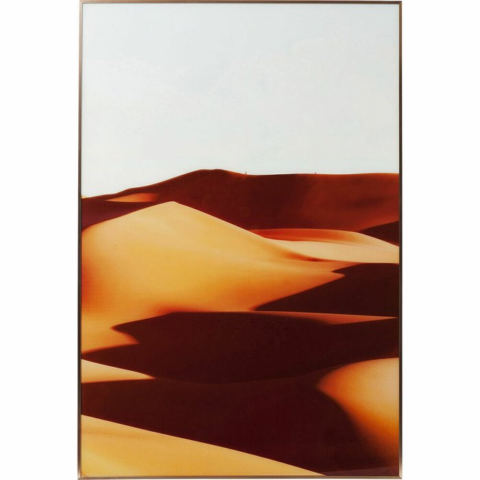 Картина в раме Desert Shadow коричнево-оранжевого цвета