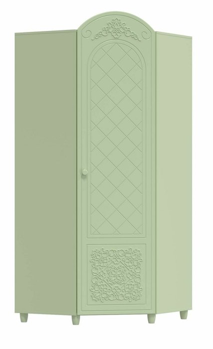 Шкаф угловой Соня Премиум светло-зеленого цвета