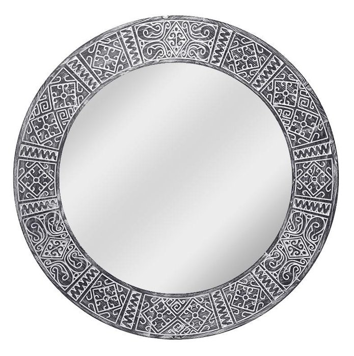 Зеркало в раме Persia Circle Black в этническом стиле
