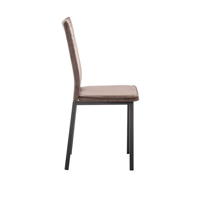 Стул Бри коричневого цвета с черными ножками - лучшие Обеденные стулья в INMYROOM