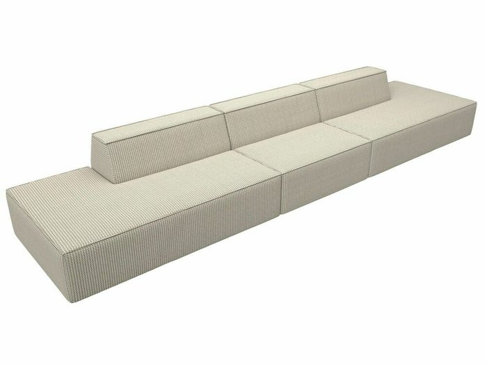 Прямой модульный диван Монс Лонг серо-бежевого цвета - лучшие Прямые диваны в INMYROOM
