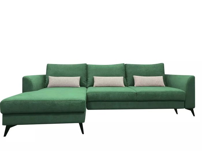 Угловой диван-кровать Лондон зеленого цвета