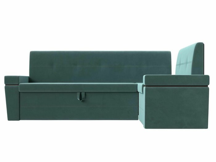 Угловой диван-кровать Деметра бирюзового цвета правый угол - купить Угловые диваны по цене 45999.0